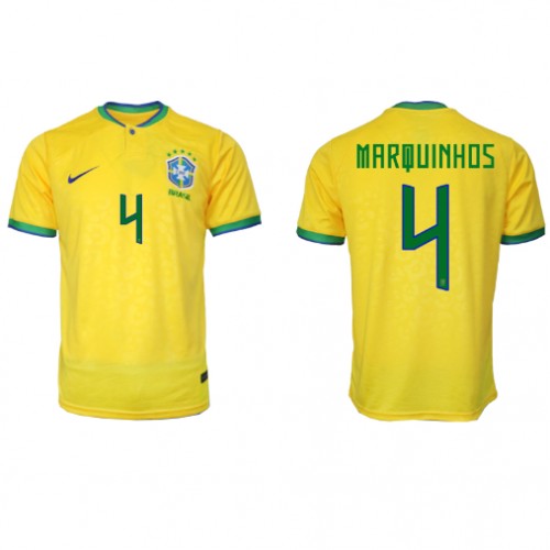 Brazil Marquinhos #4 Domaci Dres SP 2022 Kratak Rukavima
